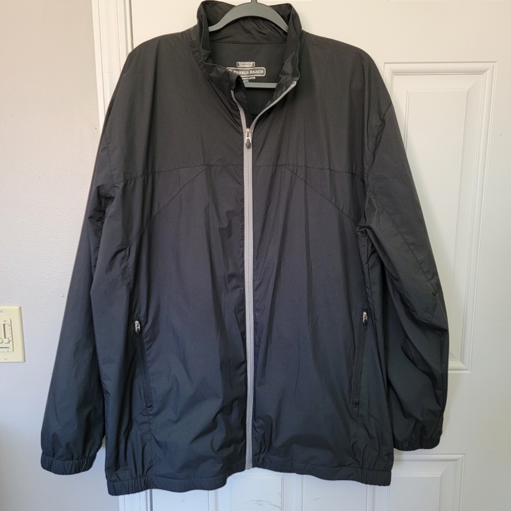 Pebble Beach Full Zip Performance Jacket Wind And Water Resistant Men’s Size XL